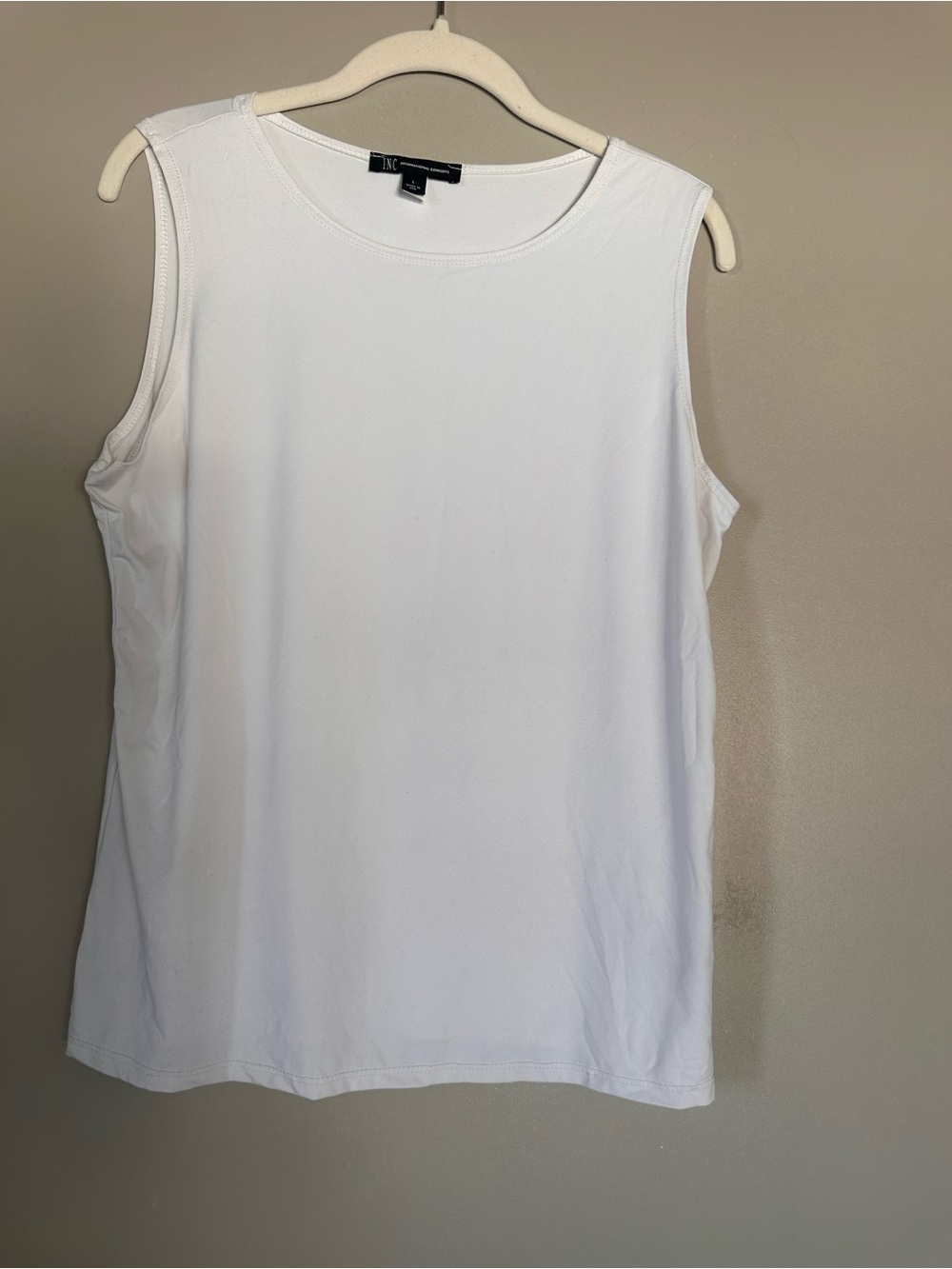 INC Sleeveless White Classic Shell Top